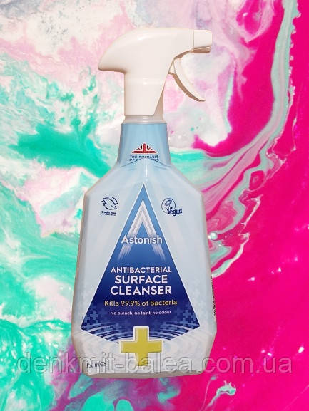 Засіб для дезінфекції кухні та ванної Astonish Antibacterial Surface Cleanser 750 мл.