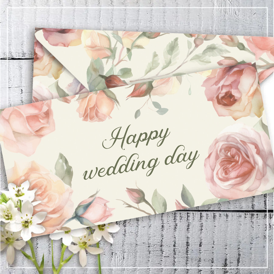 Конверт для грошей Happy Wedding Day