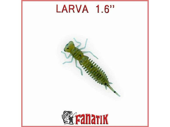 Приманка силіконова риболовна Larva 2,5 (75мм) колір 001 (7шт/уп) ТМ FANATIK FG, фото 1