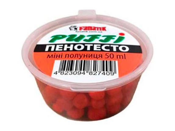 Пінотісто для риболовлі PUFFI міні ПОЛУНИЦЯ 50мл. ТМ FANATIK FG, фото 1