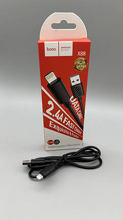 Кабель HOCO X88 iPhone Gratified charging data cable, фото 1