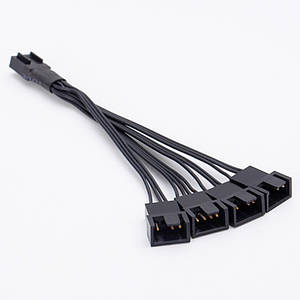 Розгалужувач 1х4 PWM для корпусного вентилятора TRY FUN HUB 0,1 м чорний #