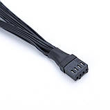 Розгалужувач 1х4 PWM для корпусного вентилятора TRY FUN HUB 0,1 м чорний #, фото 2