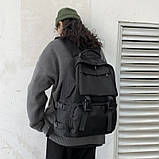 Рюкзак чоловічий жіночий дитячий шкільний портфель чорний, фото 6