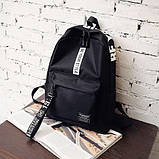 Рюкзак BE YOUR STYLE чоловічий жіночий дитячий шкільний портфель чорний з білим, фото 9