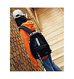 Рюкзак BE YOUR STYLE чоловічий жіночий дитячий шкільний портфель чорний з білим, фото 2