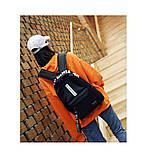 Рюкзак BE YOUR STYLE чоловічий жіночий дитячий шкільний портфель чорний з білим, фото 4