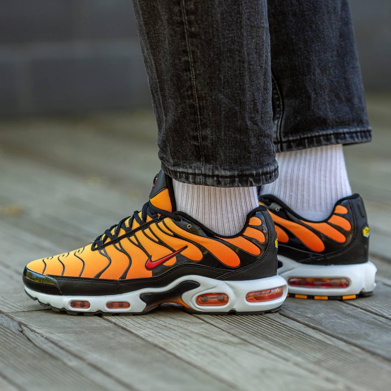 Чоловічі Кросівки Nike Air Max TN Black Orange / Найк Аїр Макс ТН Плюс Помаранчеві з Чорним