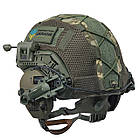 Шолом тактичний Fast TEAM WENDY Helmet NIJ IIIA + Навушники Walkers Razor Slim з чебурашкою + ліхтарик + кавер, фото 6