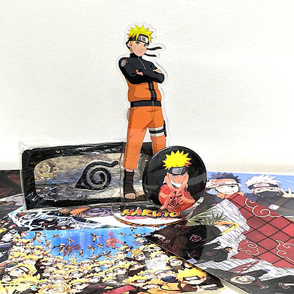 Набір Наруто / Naruto з акриловою фігуркою та банданою