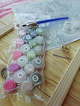 ASW015 Розмальовка за номерами на деревяній основі Філін, В картонній коробці, фото 4