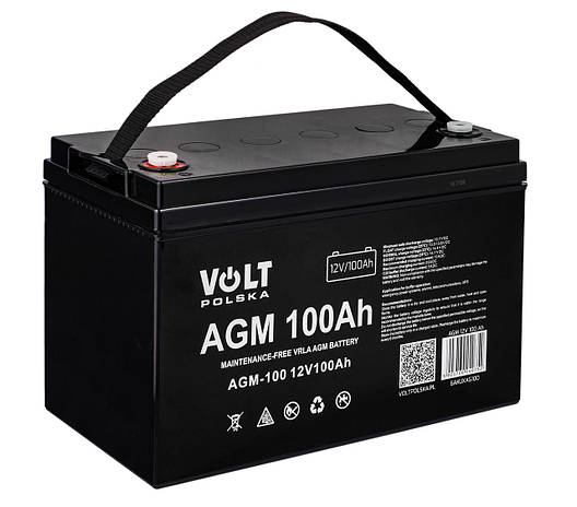 Акумуляторна батарея Volt Polska AGM 12V 100Ah VRLA, фото 3