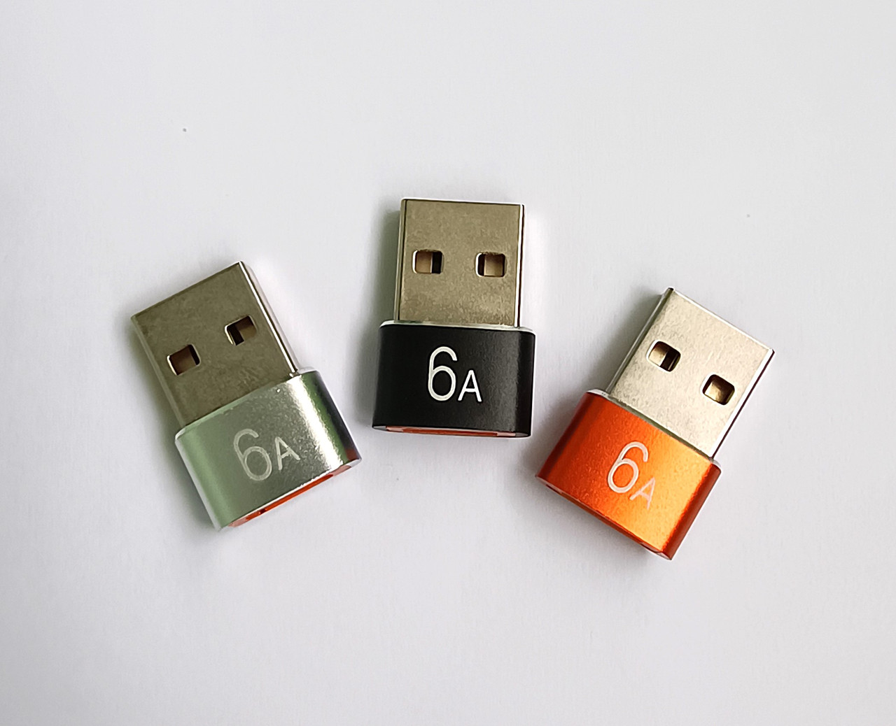 Перехідник OTG 6А USB-A(тато) Type-c(мама). Сірий