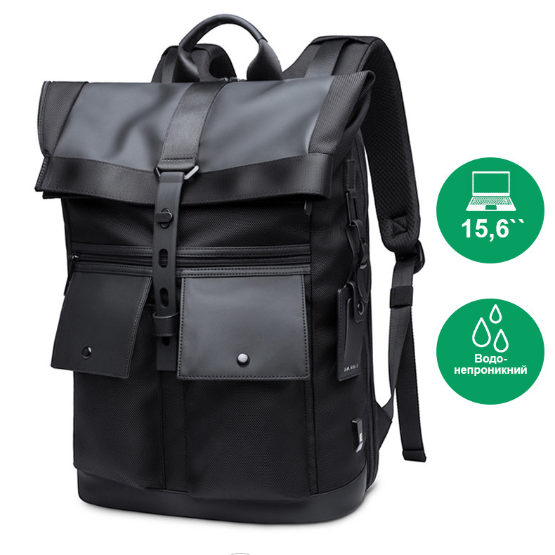 Шкільний рюкзак для ноутбука Bange BG65 чорний, фото 1