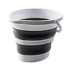 Відро складане MVM BIN-17 біло-сіре 10л (BIN-17 10L WHITE/GRAY)