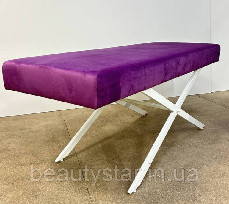 Анатомічна кушетка масажна посилена на металевих ніжках рівна кушетка для майстра MR_КА01-04, фото 1