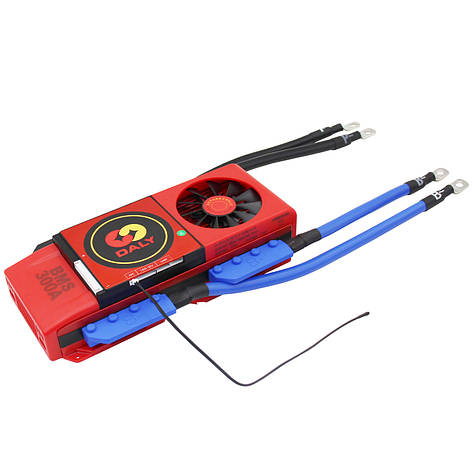 BMS smart плата LiFePO4 48V 16S 300A для літій-залізо-фосфатних акумуляторів симетрія з Bluetooth+вентилятор, фото 1