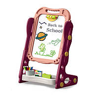 Дитячий мольберт для малювання двосторонній з аксесуарами Artist Рожевий