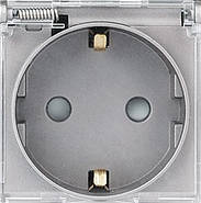 Розетка з кришкою 1DAL | Сірий (P86-STCR.GR), фото 2