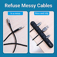 Органайзер для кабелю Vention 5 Ports Desktop Cable Manager Black 2 Pack (KBRB0-2), фото 4