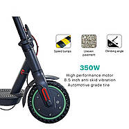 Електросамокат E-Fox ES850 8.5" 350W, 10,4Ah, 30km, 32km/h, Black-Grey, фото 3