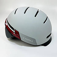Захисний шолом Livall BH51M NEO (L) Sandstone Grey (57-61см), акустика, мікрофон, сигнали поворотів та стопів,, фото 3