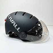 Захисний шолом Livall L23 (L) Dark Night (58-62см), зйомний візор, фото 3