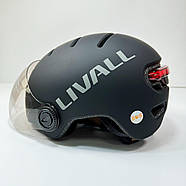 Захисний шолом Livall L23 (L) Dark Night (58-62см), зйомний візор, фото 4