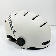 Захисний шолом Livall L23 (M) Ivory White (54-58см), сигнал поворотів та стопів, додаток, зйомний візор (пульт, фото 5