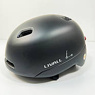 Захисний шолом Livall C21 (L) Midnight Black (57-61см), сигнал стопів, фото 6