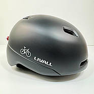 Захисний шолом Livall C21 (L) Midnight Black (57-61см), сигнал стопів, фото 7