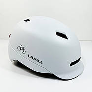 Захисний шолом Livall C20 (L) White (57-61см), сигнал стопів, фото 6