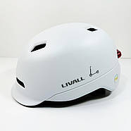 Захисний шолом Livall C20 (M) White (54-58см), сигнал стопів, фото 5