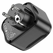 Мережевий зарядний пристрій HOCO NS3 Multifunctional socket(including 1C2A PD20W fast charge) Black, фото 3