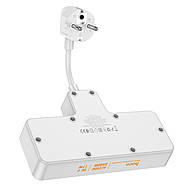 Мережевий подовжувач HOCO  AC11A Voyage 2-position expansion socket(1C3A) White, фото 6
