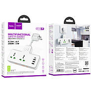 Мережевий подовжувач HOCO  AC11A Voyage 2-position expansion socket(1C3A) White, фото 8