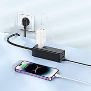 Мережевий подовжувач HOCO AC9A Talent PD30W(1C2A with 1 socket) desktop charger Black, фото 5