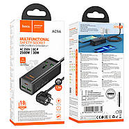 Мережевий подовжувач HOCO AC9A Talent PD30W(1C2A with 1 socket) desktop charger Black, фото 6