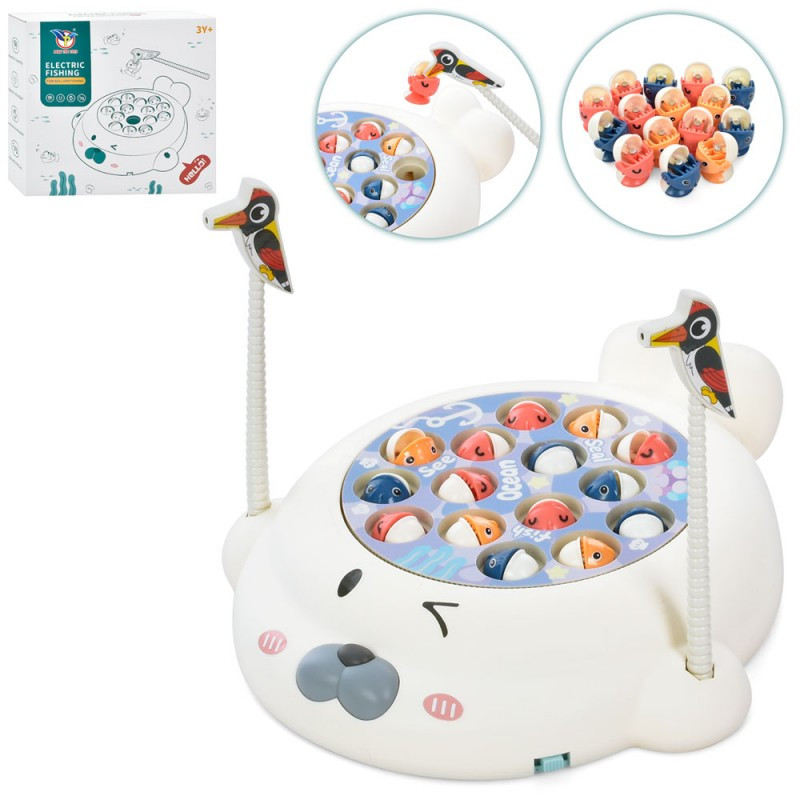 Гра риболовля 20128, 26 см, крутиться, музика, 2 дятлики, на батарейках, фото 1