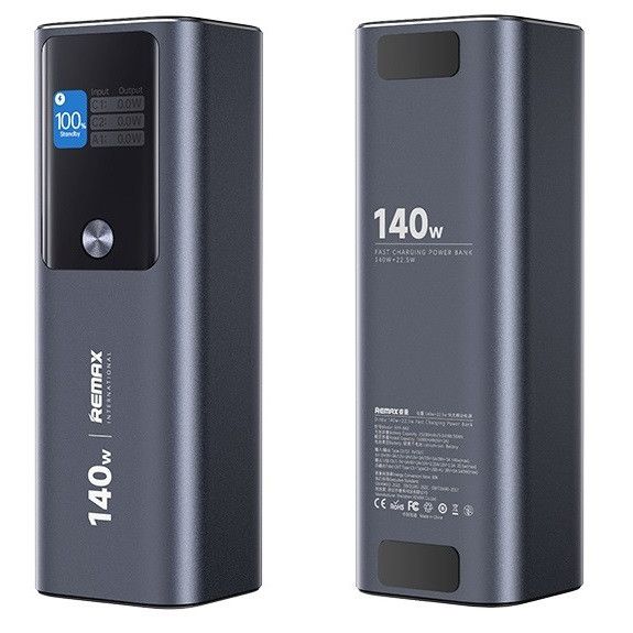 Павербанк повербанк 25200mAh для ноутбука зі швидкою зарядкою 140W REMAX RPP-662 |1USB/2Type-C| Синій, фото 1