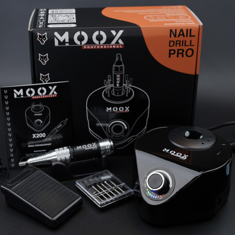 Фрезер для манікюру Moox X200 на 50000 об./хв, 70 Вт, black