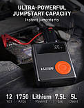 Пусковий пристрій AstroAI 1750А Jump Starter (12000 mAh) з повітряним компресором, фото 2