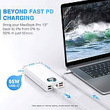 УМБ Baseus 65Вт 30 000 mAh Amblight Digital Display Quick Charge 65Вт,  Білий, фото 6
