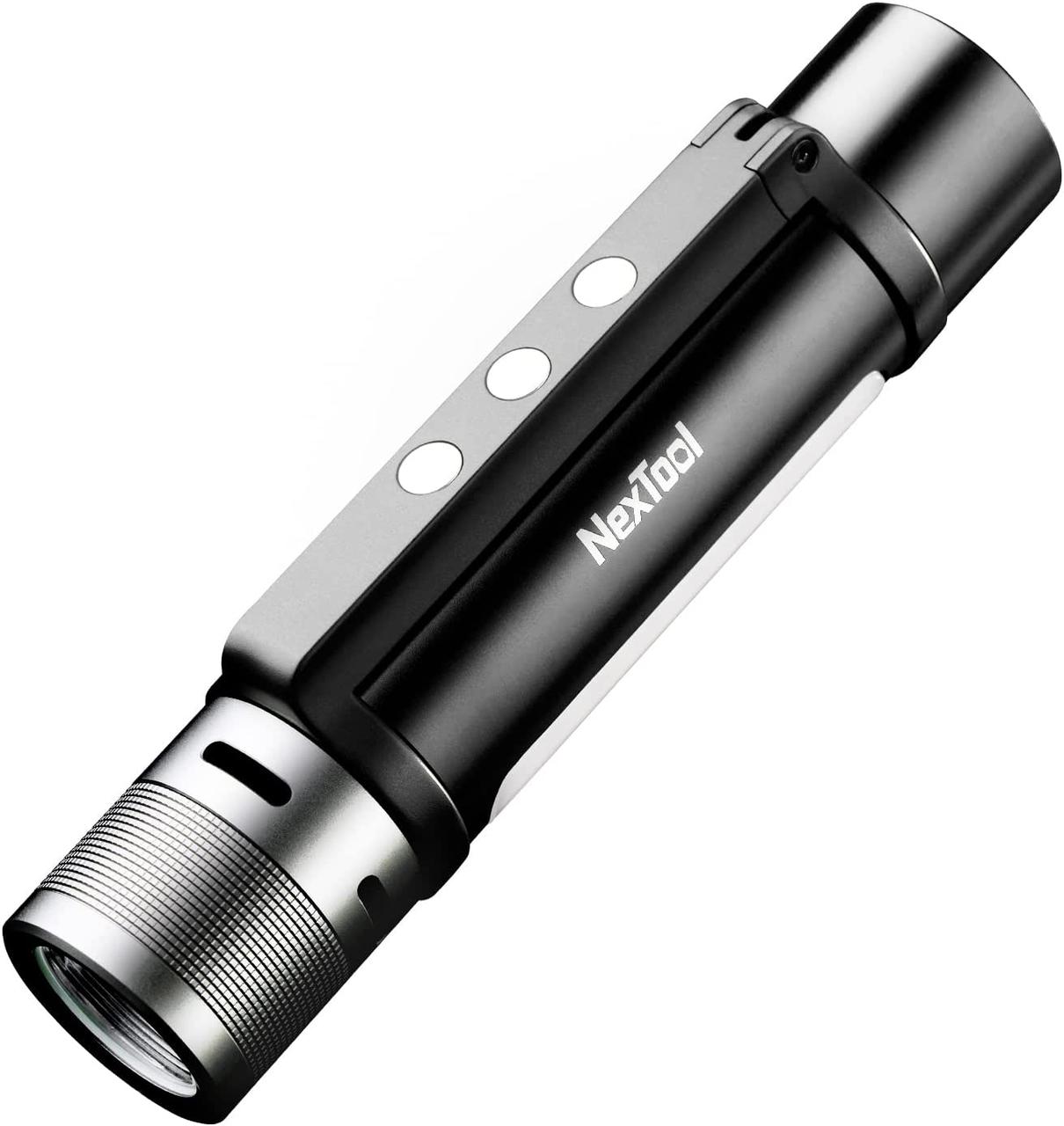 Ліхтар світлодіодний Nextool 6 в 1 з вбудованим павербанком на 2600 mAh, Чорний