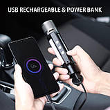 Ліхтар світлодіодний Nextool 6 в 1 з вбудованим павербанком на 2600 mAh, Чорний, фото 8