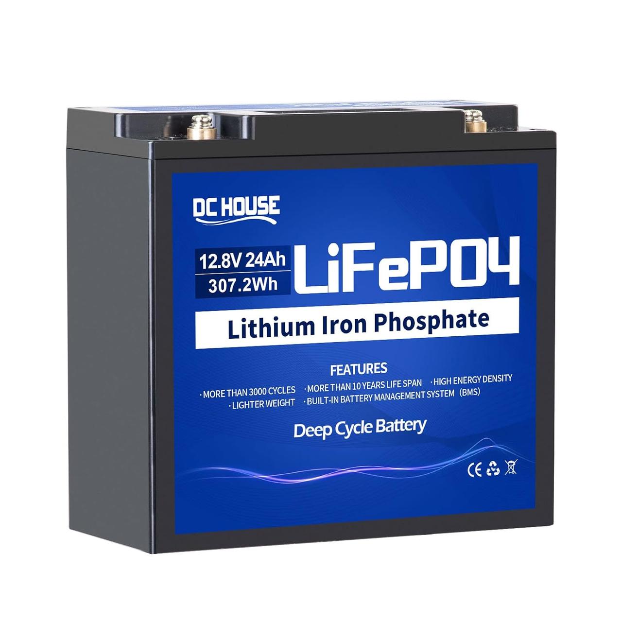 Акумуляторна батарея DC HOUSE LiFePO4 12V 24Ah (307Втч)