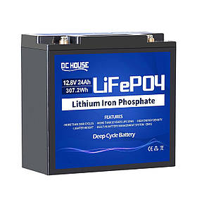 Акумуляторна батарея DC HOUSE LiFePO4 12V 24Ah (307Втч)