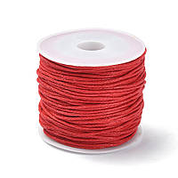 Шнур для рукоділля Finding Вощений шнур бавовна 1 мм Червоний Котушка 20 м