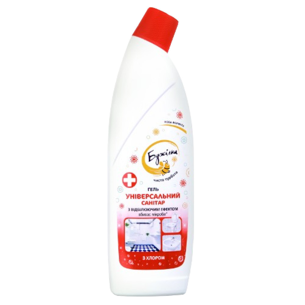 Універсальний гель санітар із дезінфекційним ефектом та антимікробною дією ТМ Бджілка, 1000 мл