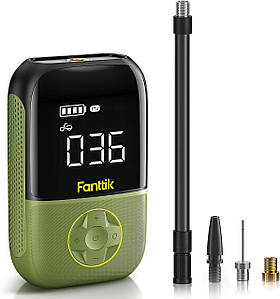 Портативний компресор Fanttik X8 для накачування шин з цифровим екраном та ліхтарями, Зелений